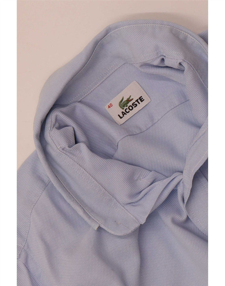 Camisa Lacoste Hombre Talla 40 Azul Medio
