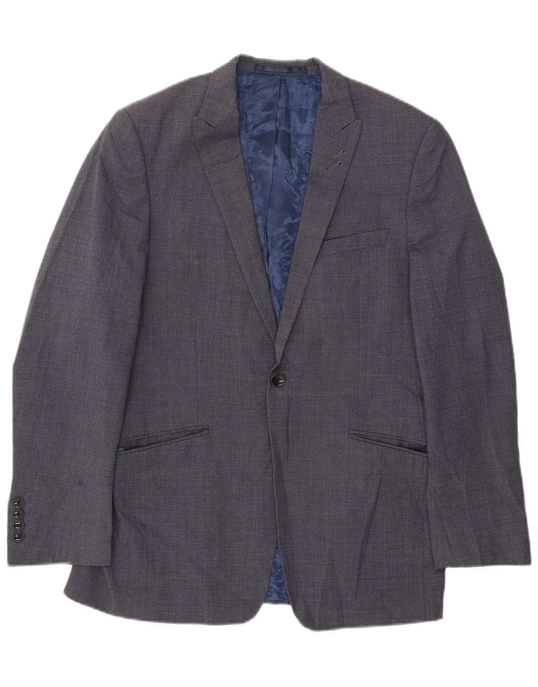 Marks & Spencer Chaqueta tipo blazer con 1 botón para hombre UK 38 Lana azul mediana