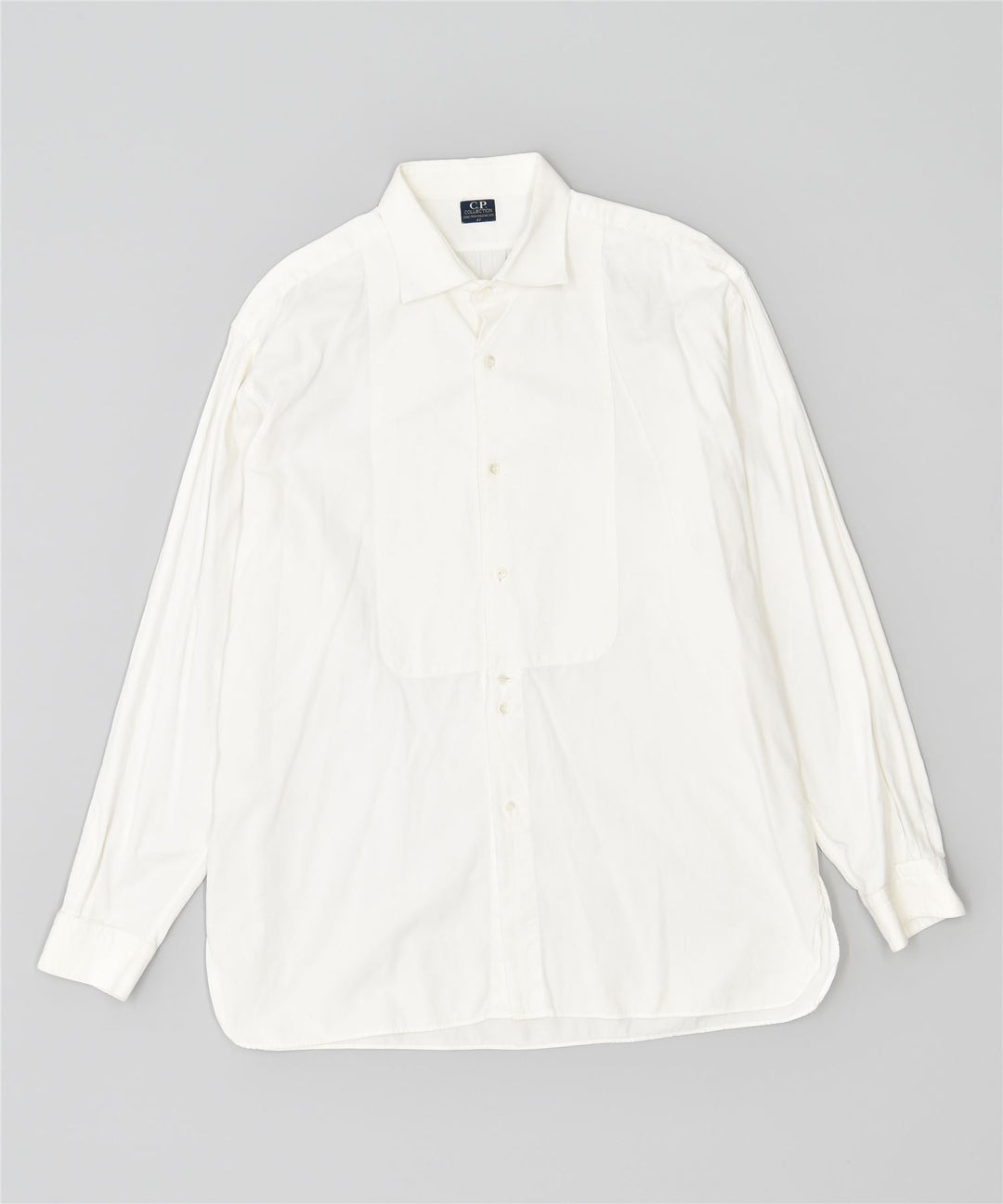 CP COLECCIÓN Camisa Hombre Talla 43 Grande Algodón Blanco Vintage