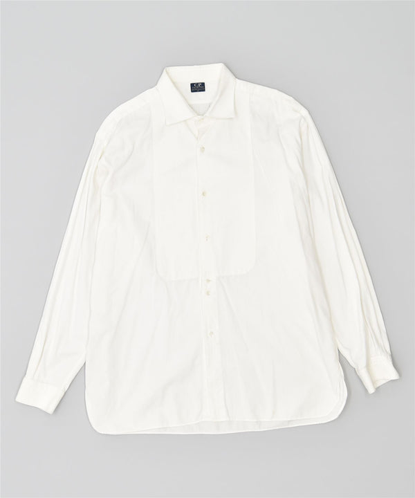 CP COLECCIÓN Camisa Hombre Talla 43 Grande Algodón Blanco Vintage