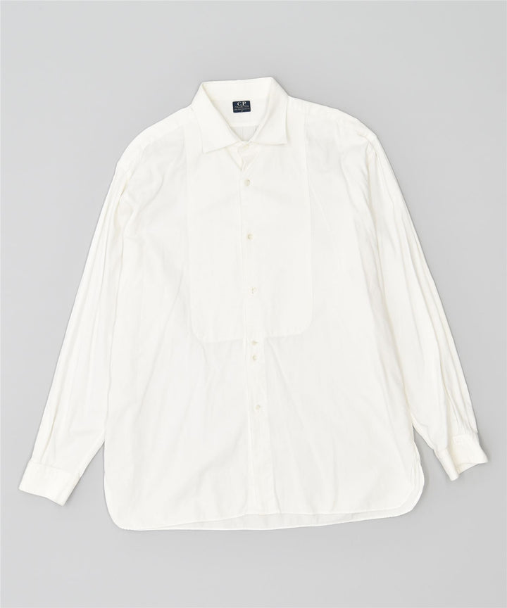 CP COLECCIÓN Camisa Hombre Talla 43 Grande Algodón Blanco Vintage