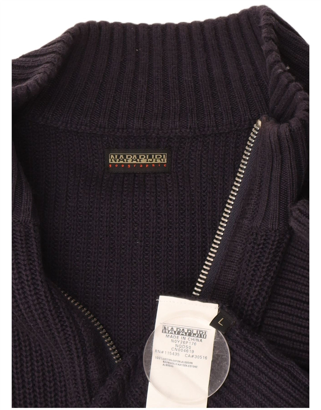 NAPAPIJRI Suéter tipo cárdigan Geographic para hombre Grande Azul marino Algodón