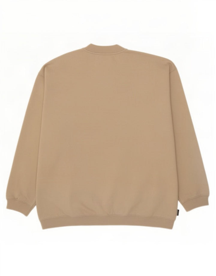 Reebok Hombre Sudadera Jumper Large Beige Algodón