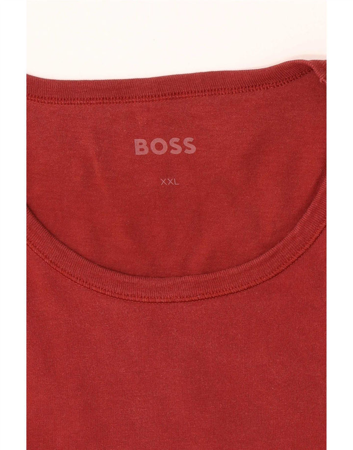 Hugo Boss Hombre Camiseta Top 2XL Burdeos