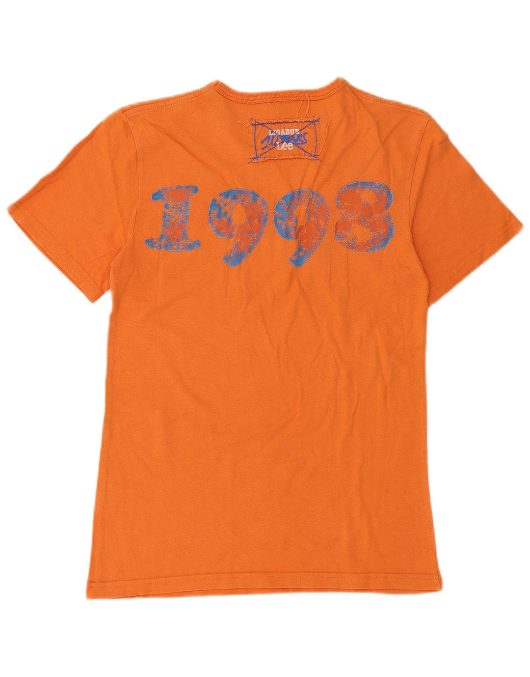Camiseta con gráfico Lee para hombre Top de algodón naranja mediano