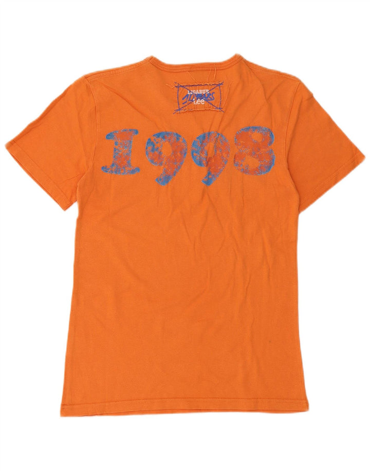 Camiseta con gráfico Lee para hombre Top de algodón naranja mediano