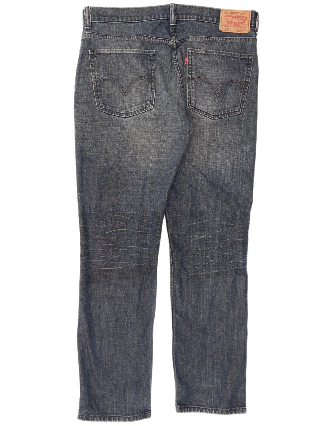 LEVI'S Mens 511 Slim Jeans W36 L32 Navy Blue Cotton
