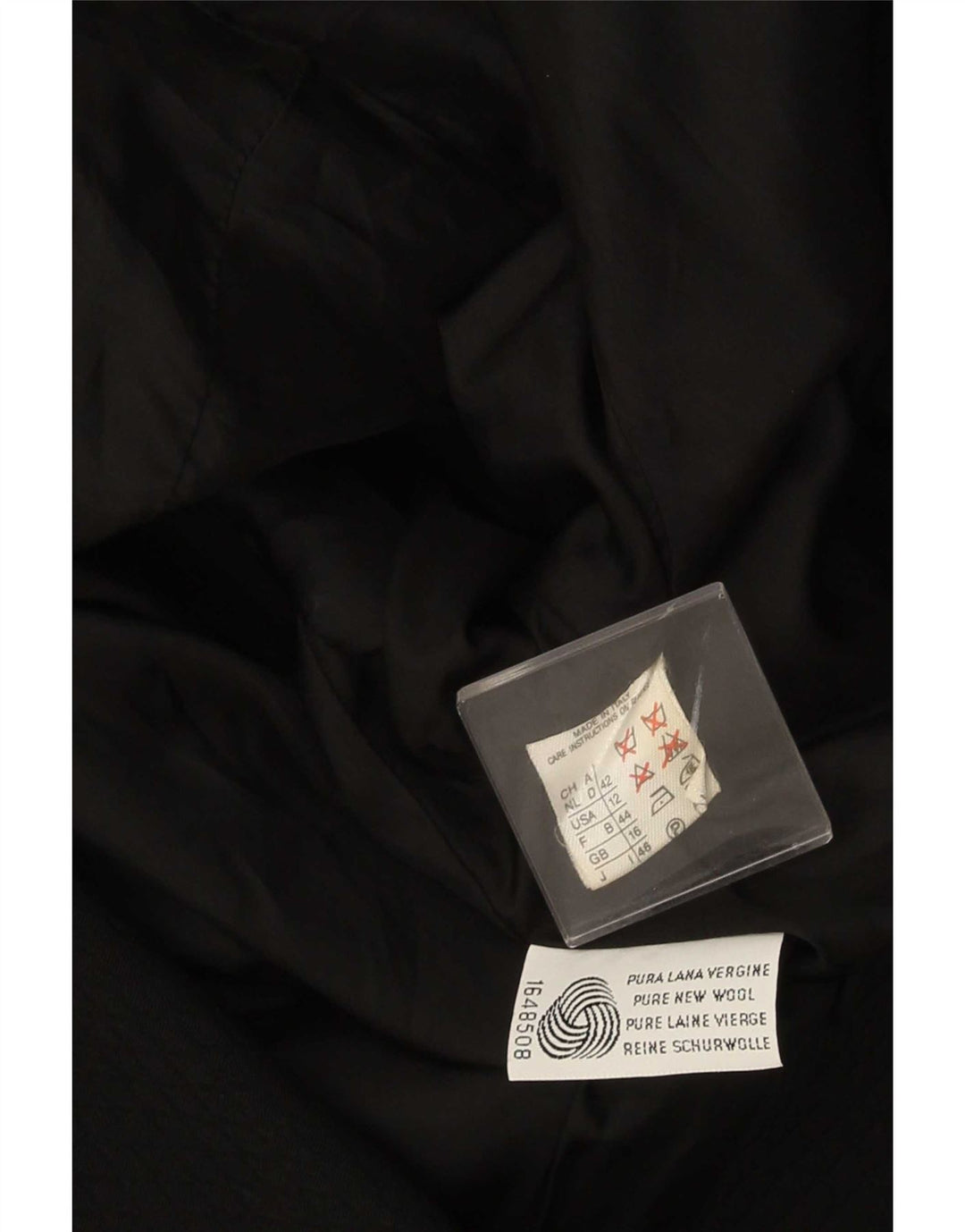 Max Mara Chaqueta Blazer de 1 Botón para Mujer UK 46 Grande Lana Virgen Negra