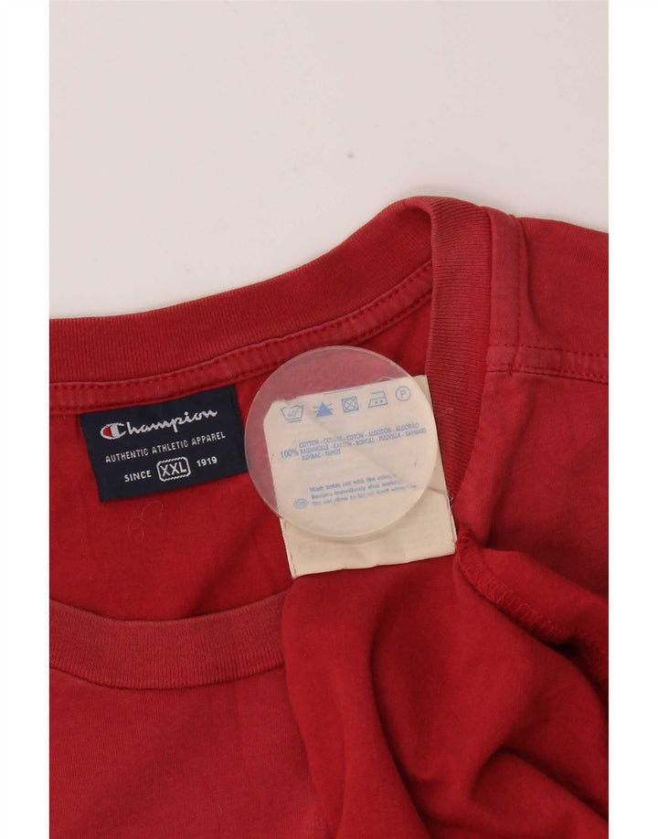 Champion Camiseta Gráfica Mujer Top 2XL Algodón Rojo