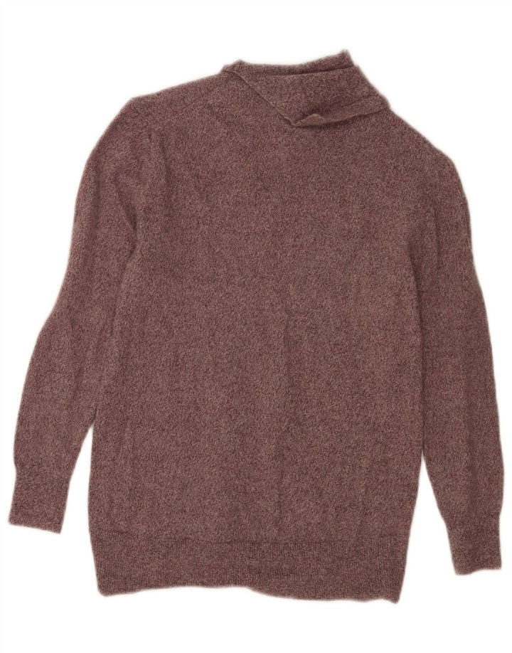 Massimo Dutti Jersey con cuello vuelto para mujer UK 10 Small Marrón moteado