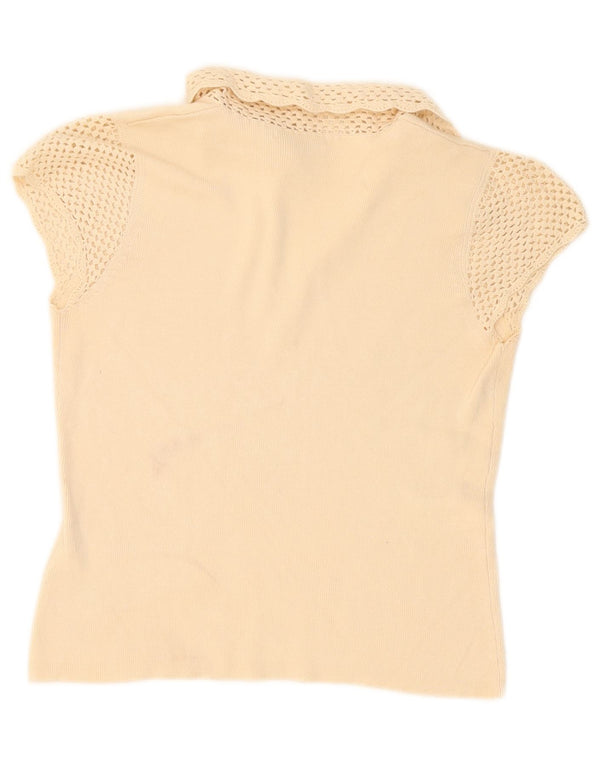 Marks & Spencer Polo para mujer UK 10 Small Beige Algodón