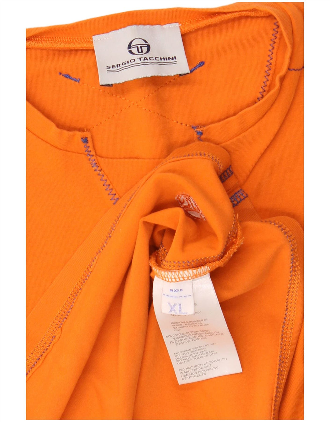 SERGIO TACCHINI Camiseta Mujer Top ES 40 XL Algodón Naranja