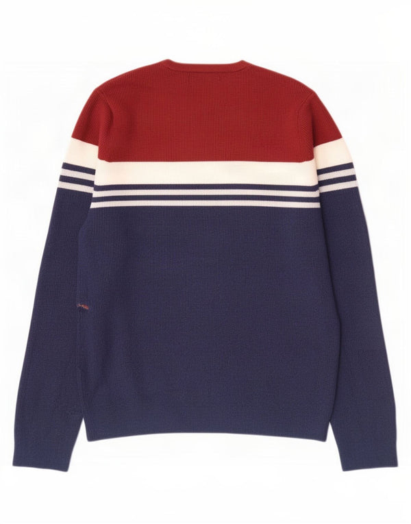Marks & Spencer Mens Crew Neck Jumper Sweater Large Blue Colourblock