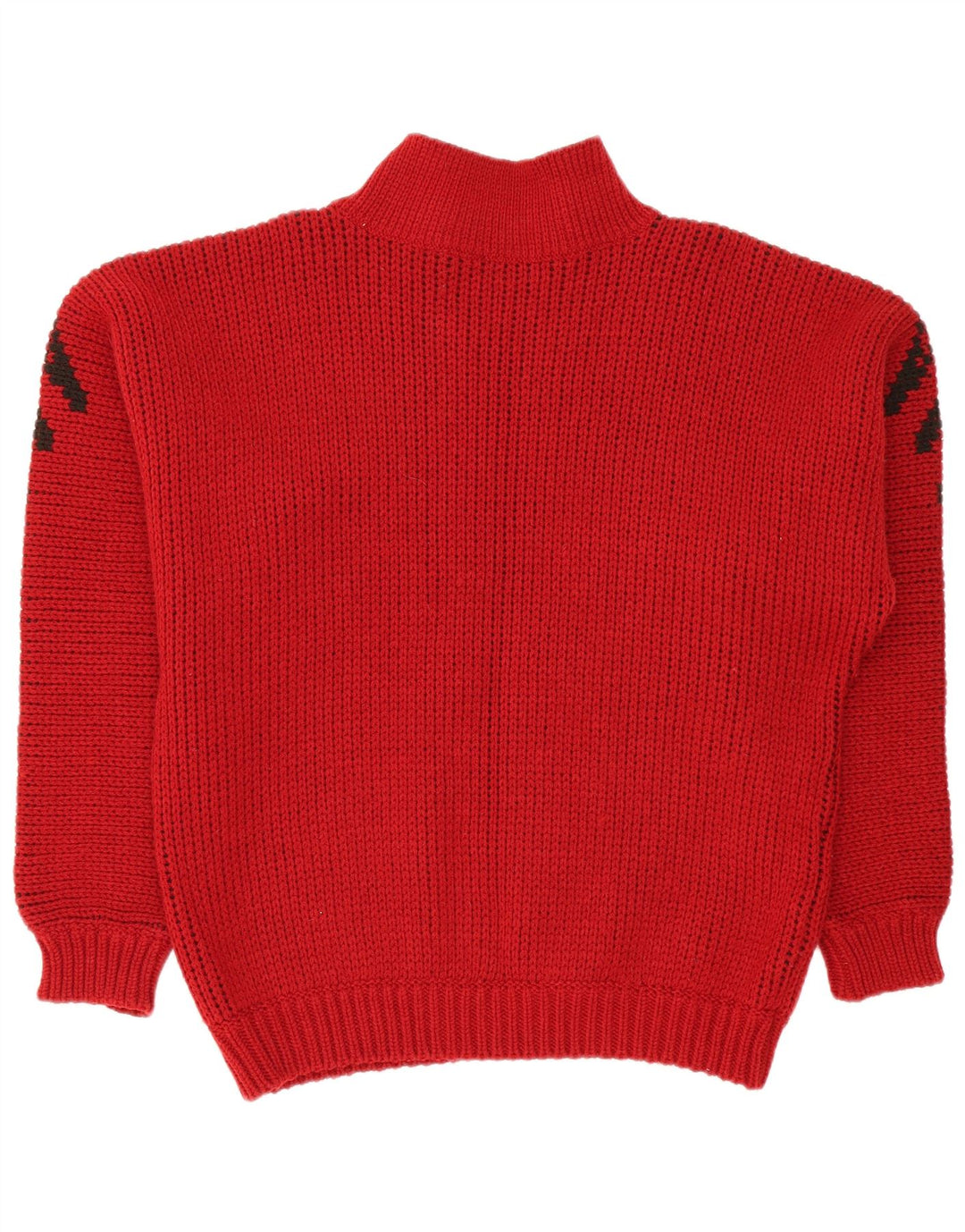 Lindbergh Jersey De Cuello Alto Para Hombre De Lana Geométrica Roja Grande