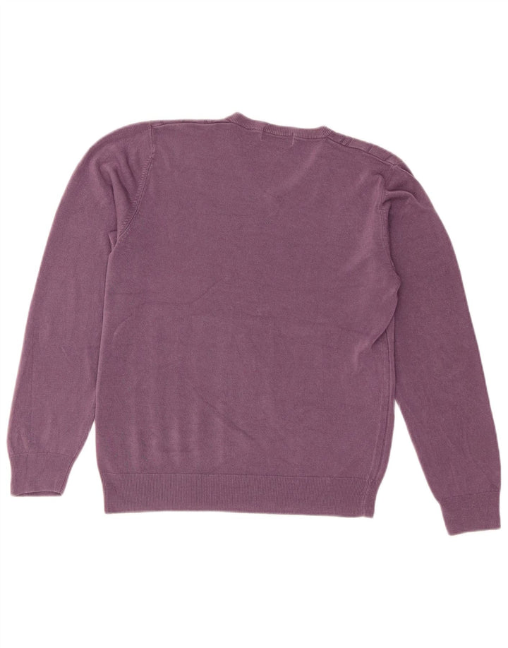 Marks & Spencer Suéter con Cuello en V para Mujer UK 44 Medio Púrpura