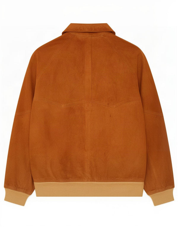 Vintage hombres ante bomber chaqueta IT 52 XL marrón colorblock