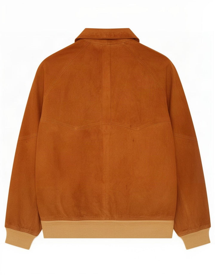 Vintage hombres ante bomber chaqueta IT 52 XL marrón colorblock