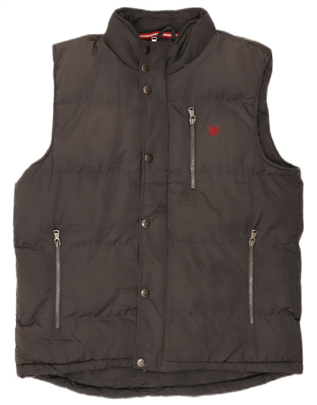 Crew Clothing Chaleco acolchado para hombre ES 38 Poliéster gris medio