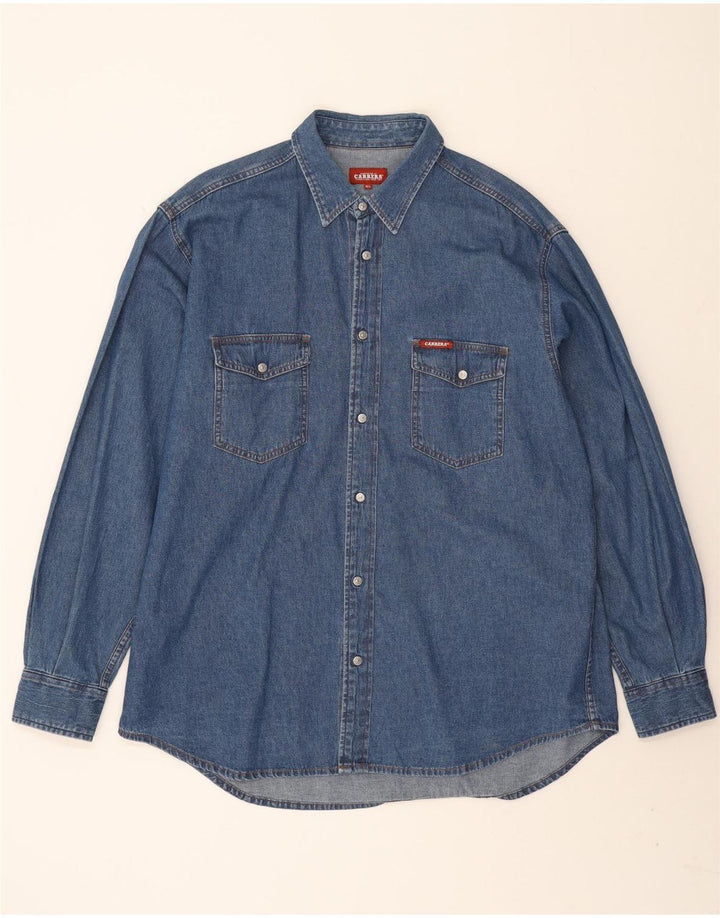 Carrera Camisa Vaquera Hombre XL Algodón Azul