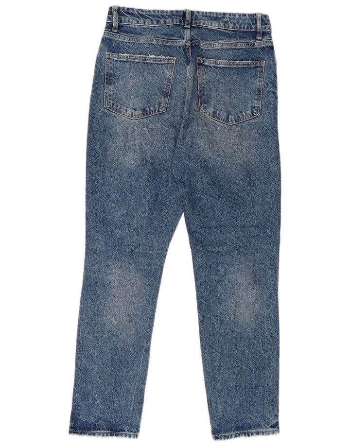 Zara Jeans Slim Desgastados para Mujer EU 40 Medium W30 L27 Azul