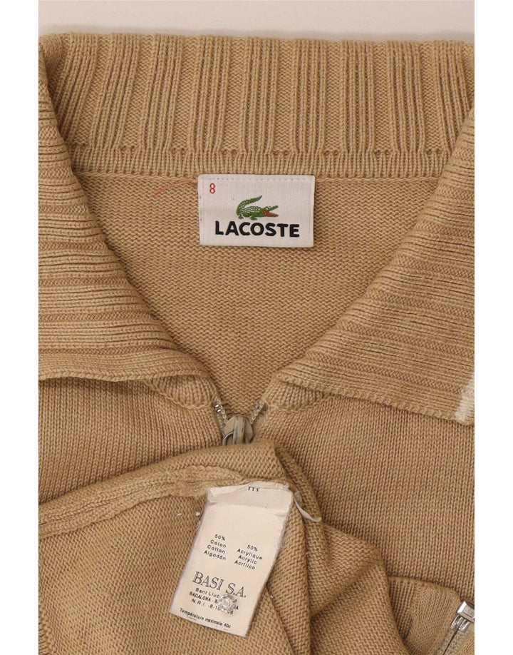 Lacoste - Cárdigan para hombre, talla 8, 3XL, algodón beige
