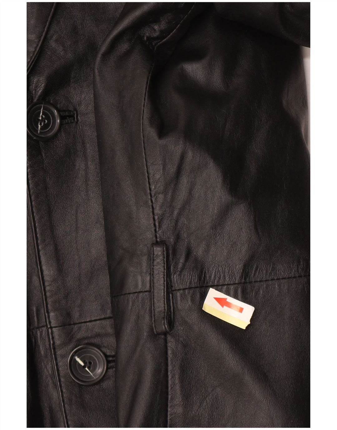 Abrigo de cuero para hombre EU 50 Cuero negro grande