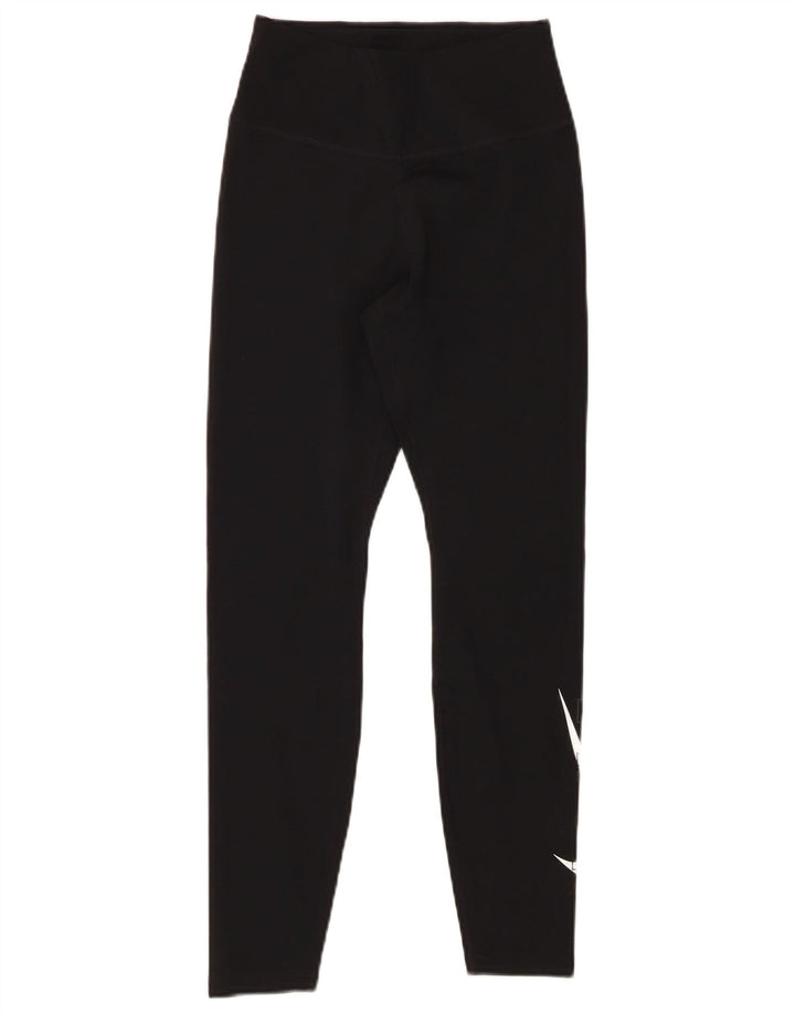 NIKE Leggings gráficos para mujer UK 4 XS Poliéster negro