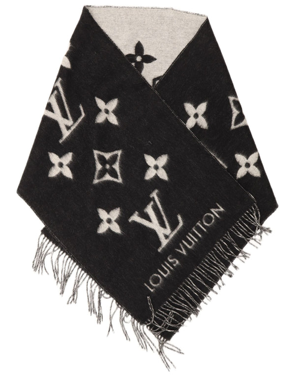 Louis Vuitton Bufanda rectangular con gráfico para mujer Talla única Diseñador negro