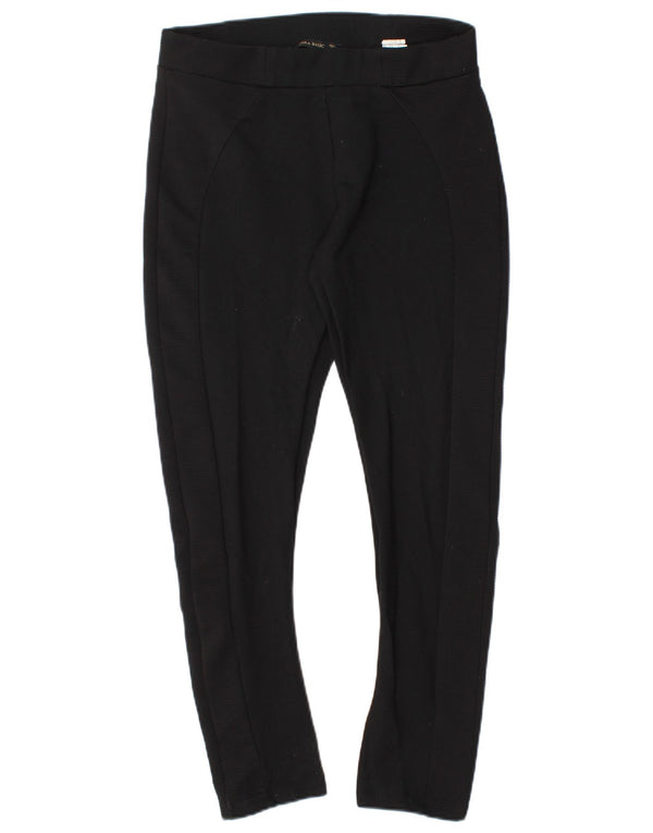 Zara Mujer Leggings UK 44 Grande Viscosa Negra