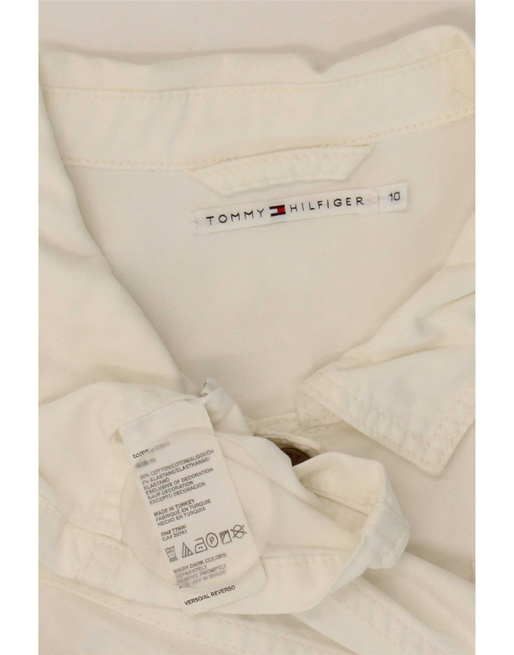 Tommy Hilfiger Chaqueta Bomber para Mujer Reino Unido 10 Grande Algodón Blanco