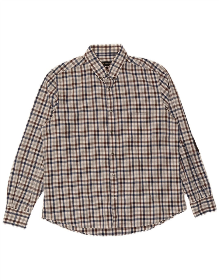 Camisa Hombre Massimo Dutti XL Cuadros Multicolor