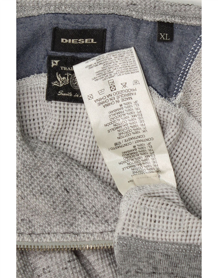 DIESEL Mens Tracksuit Top Jacket XL Grey Cotton Vintage Diesel and Second-Hand Diesel from Messina Hembry 