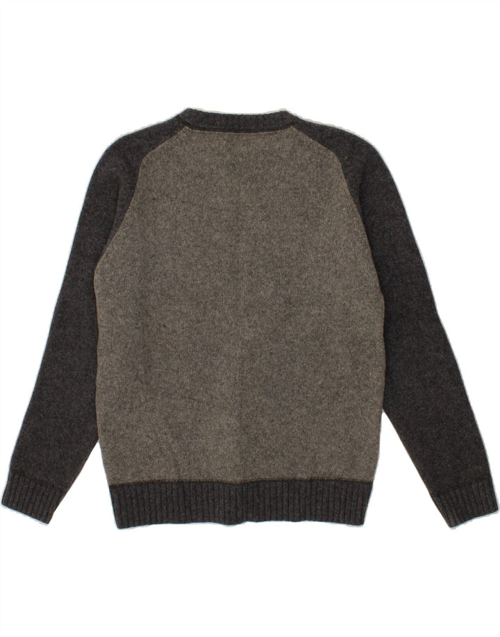 LEVI'S Jersey De Cuello Redondo Para Hombre De Lana De Cordero Gris Color Block Grande