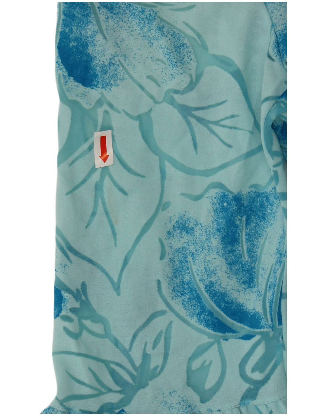 Imec Vestido acampanado transparente de manga 3/4 para mujer UK 42 Azul medio Floral