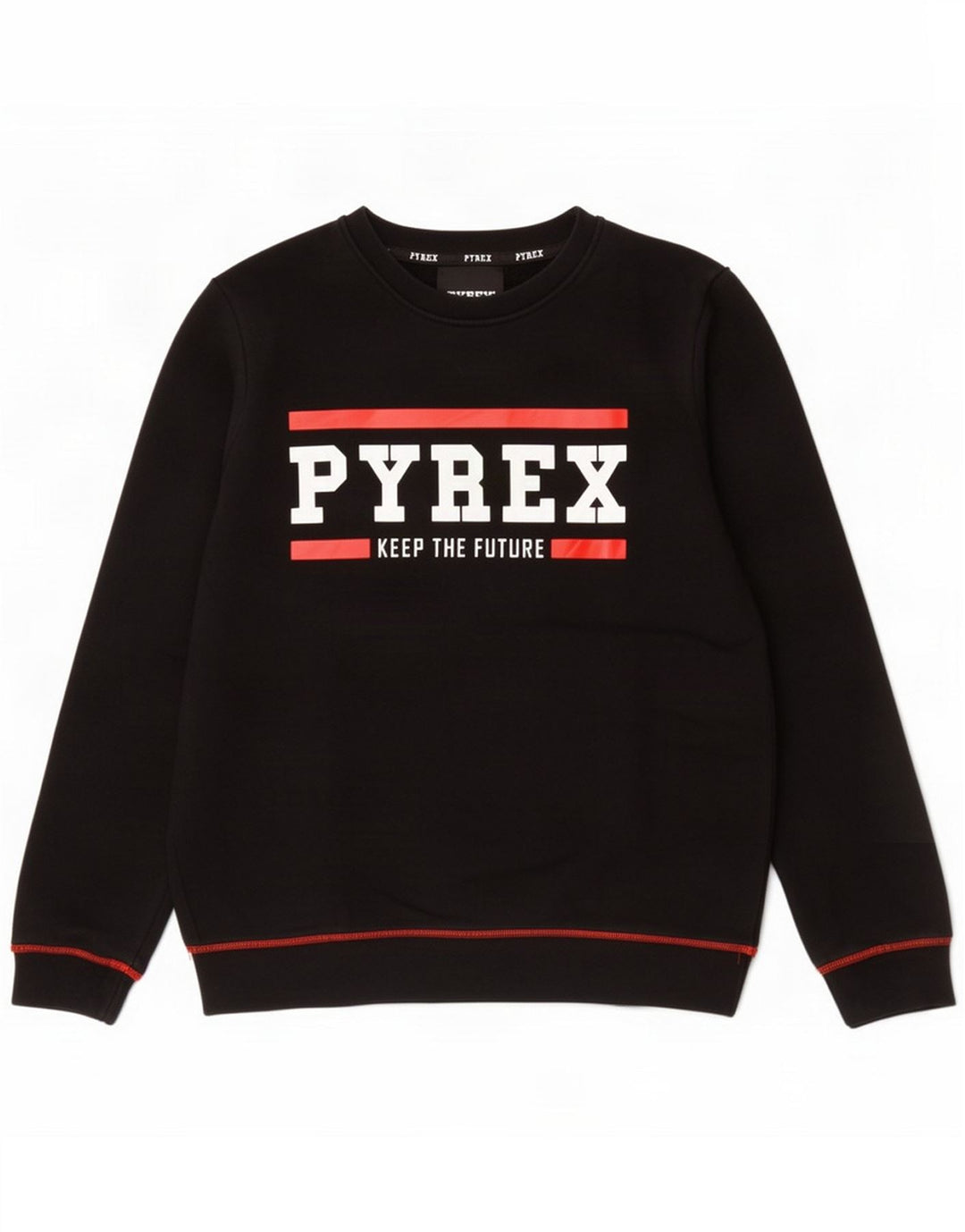 Pyrex Sudadera con gráfico para hombre Jumper Medium Black Cotton