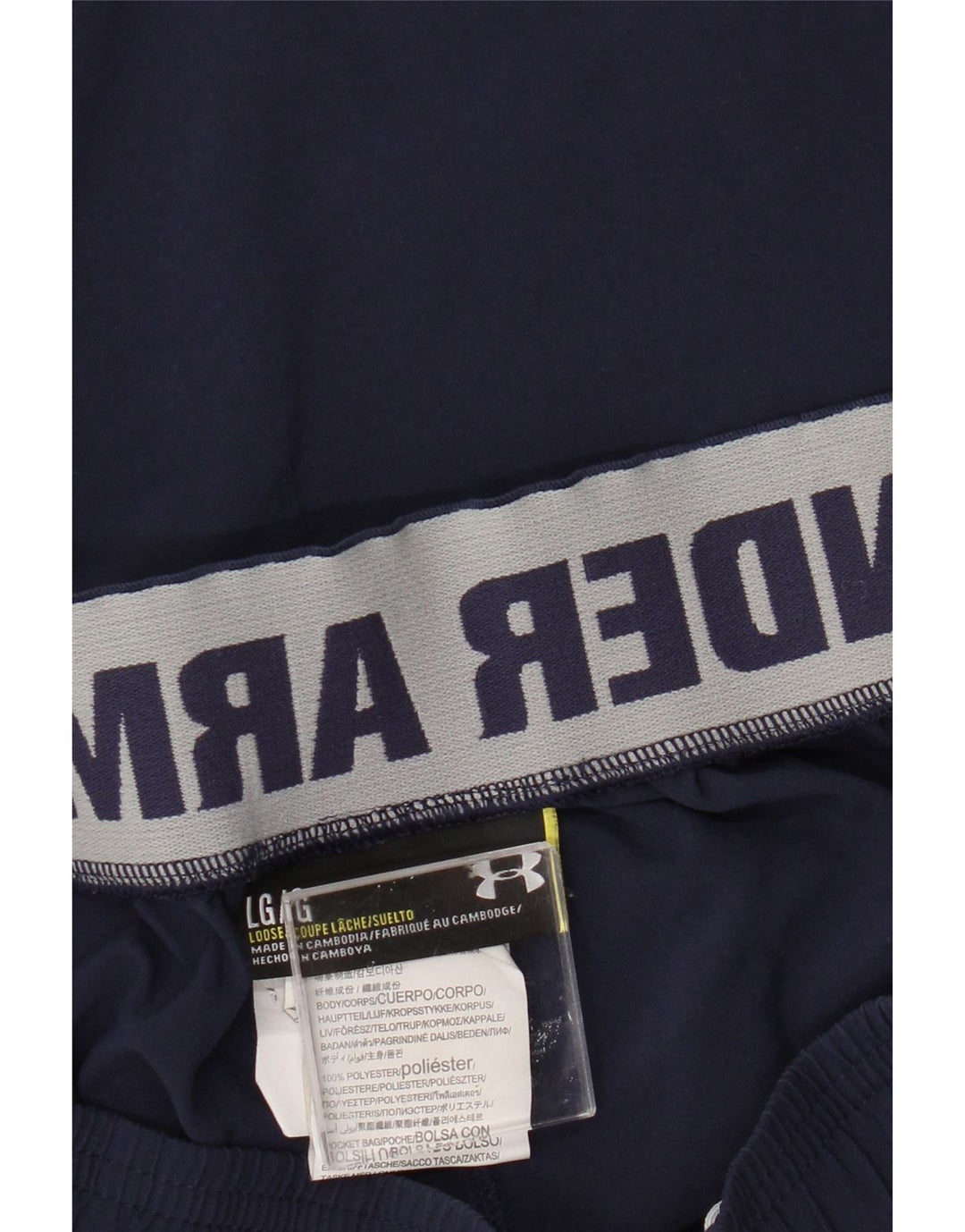 Under Armour Pantalones cortos deportivos gráficos para hombre Poliéster azul marino grande