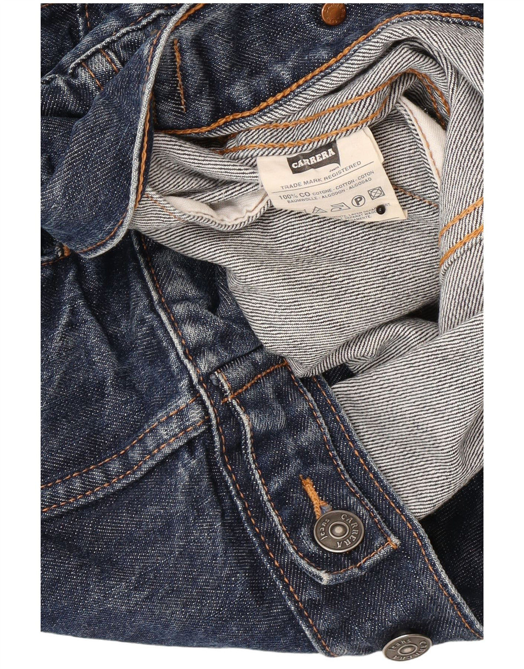 Carrera Chaqueta vaquera para hombre UK 42 XL Algodón azul marino