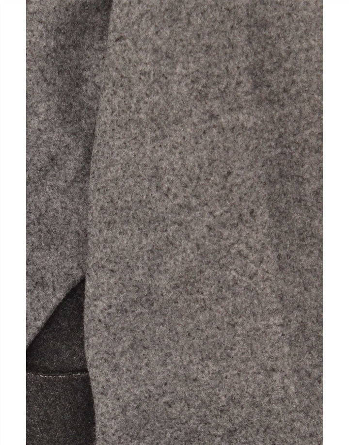 Zara Mujer Abrigo extragrande con capucha UK 6 XS Poliéster gris