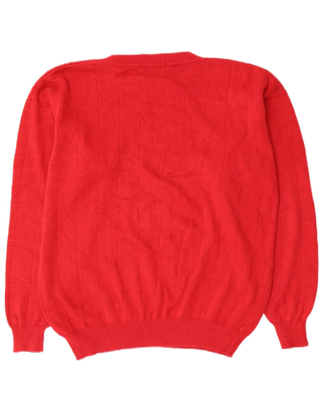 Chaps Ralph Lauren - Jersey de cuello redondo para hombre, color rojo medio, algodón