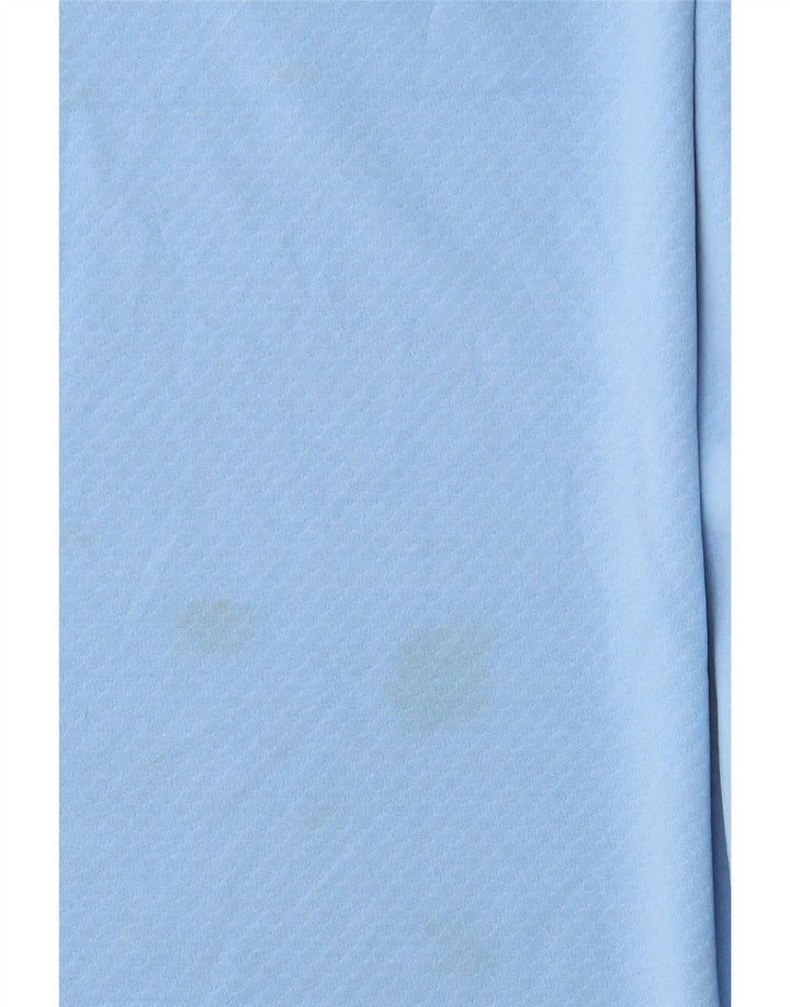 Puma Hombre Zip Neck Jersey Chándal Top Pequeño Azul Colorblock Poliéster