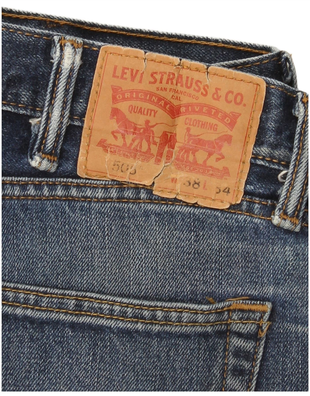 Levi's Jeans rectos 505 para hombre W38 L34 Algodón azul