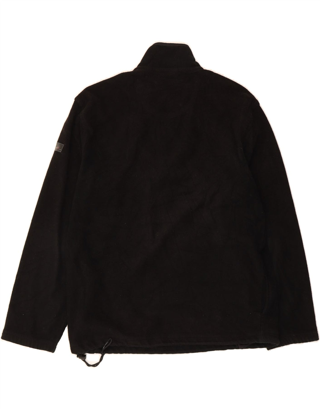 IZOD Mens Zip Neck Fleece Jumper Large Black Polyester Vintage Izod and Second-Hand Izod from Messina Hembry 