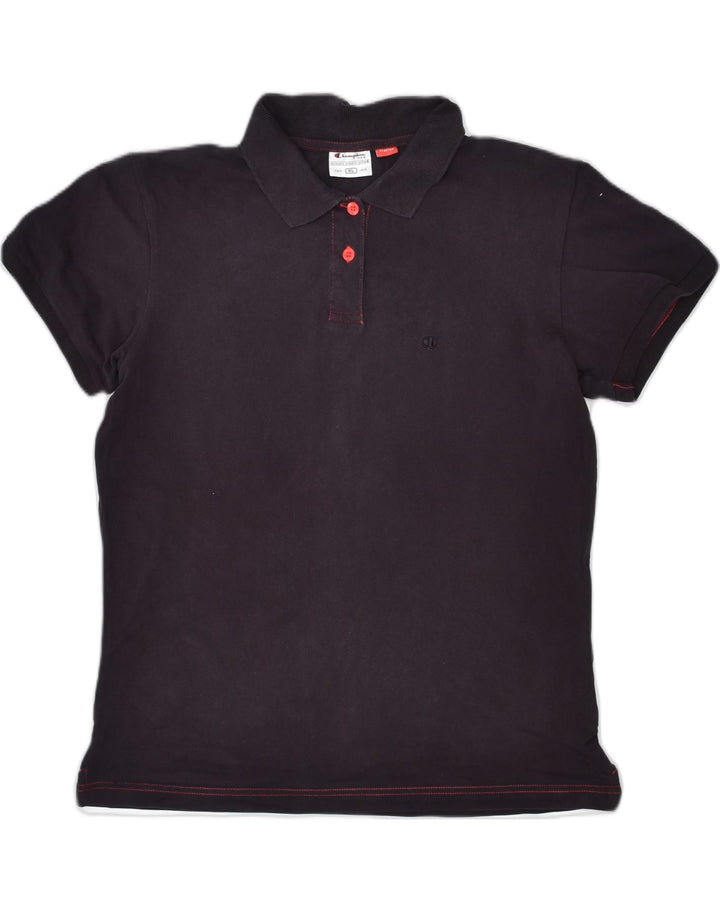 CHAMPION Womens Polo Shirt UK 18 XL Purple Cotton | Vintage | Thrift | Second-Hand | Used Clothing | Messina Hembry 
