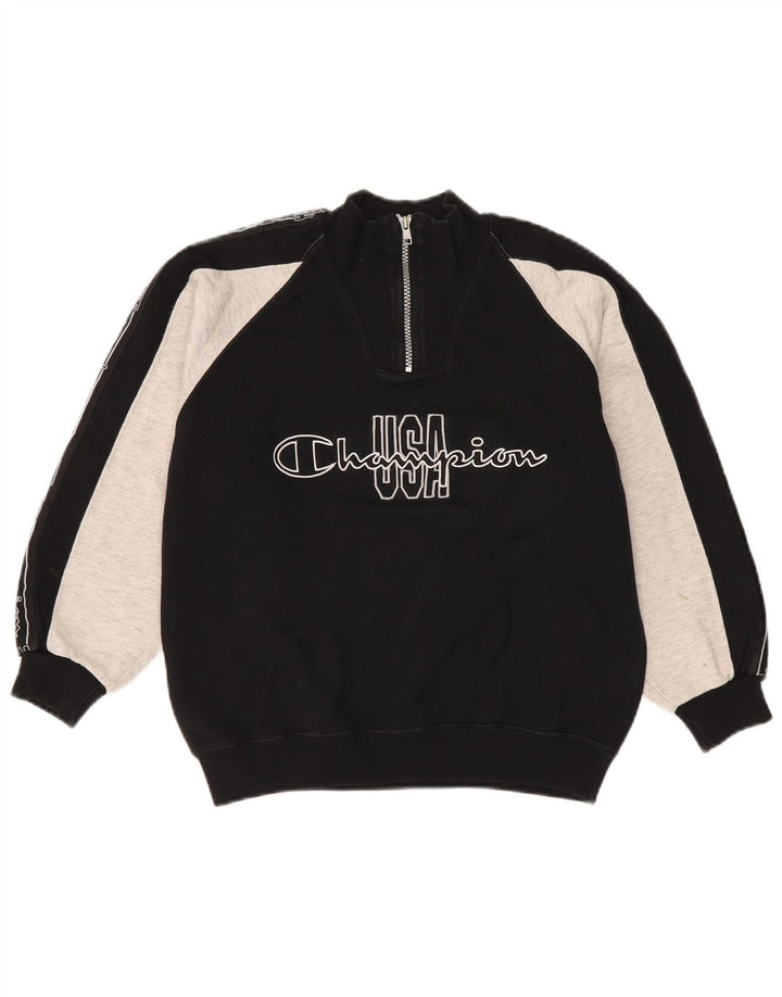 Champion Sudadera con gráfico para niños 9-10 años Mediano Negro Colorblock