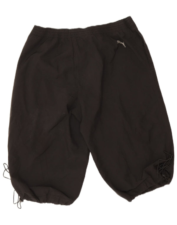 Puma Mens Graphic Sport Shorts Grande Poliéster Negro