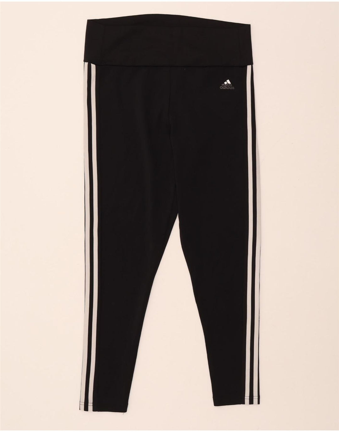 ADIDAS Mujer Aeroready Leggings UK 16/18 Grande Negro Poliéster