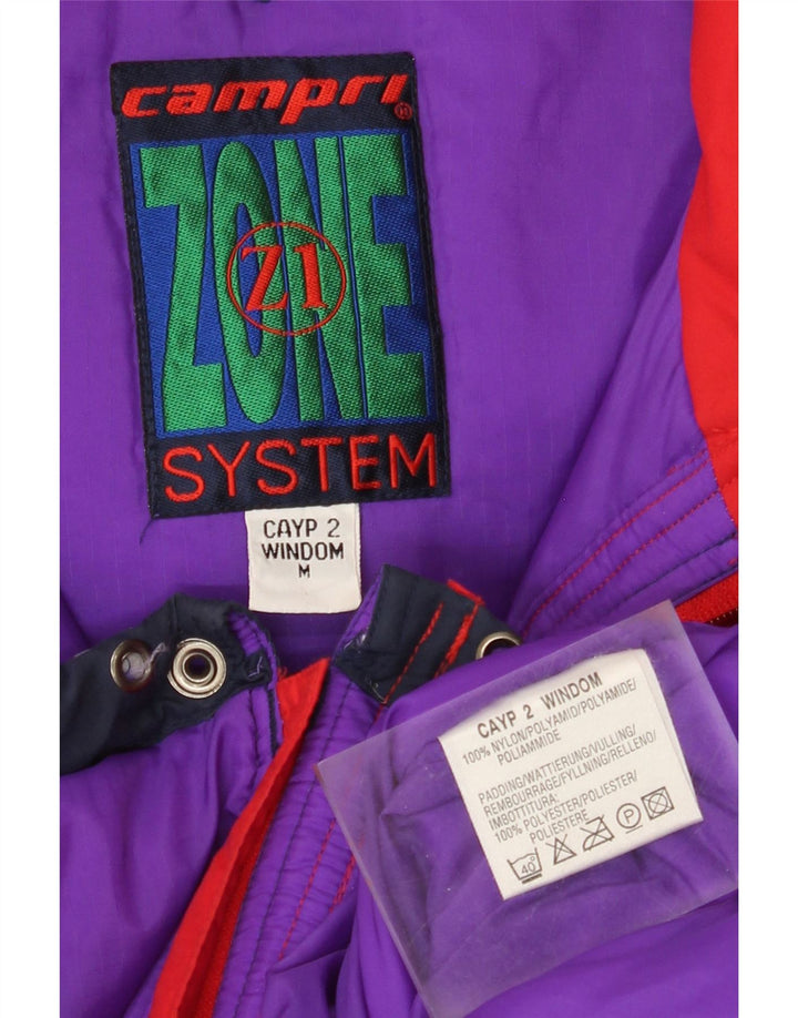 Campri Chaqueta de esquí para hombre UK 38 Medium Azul marino Colorblock Nylon