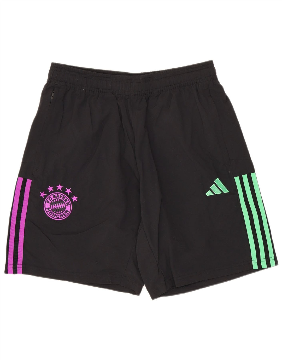 Adidas FC Bayern München Pantalón Corto Deportivo Mediano Negro Poliamida Hombre
