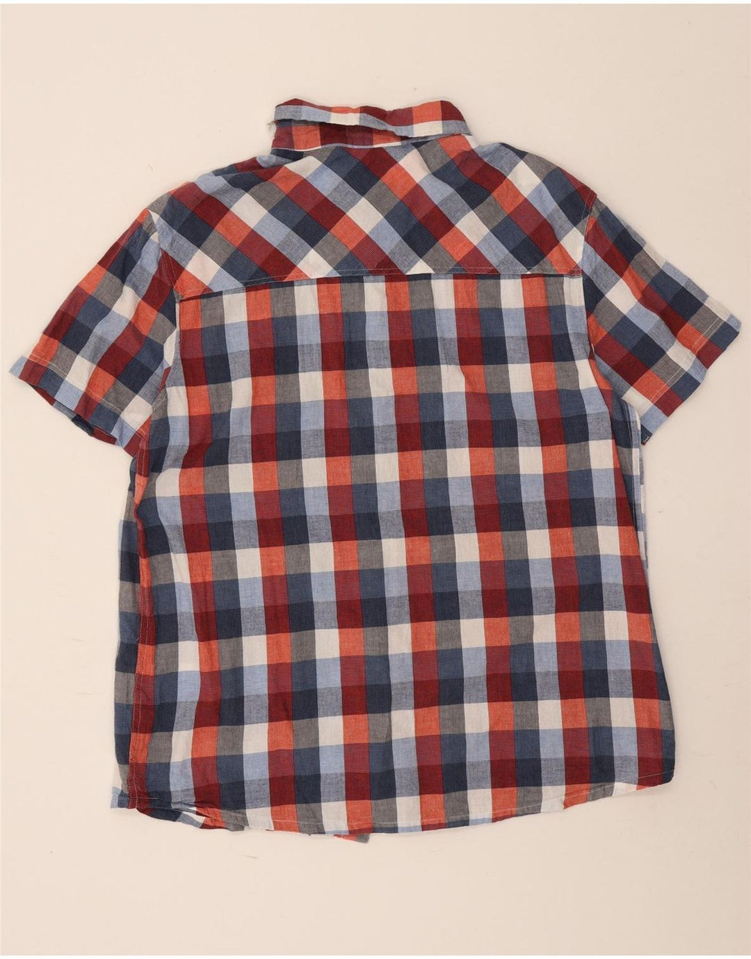 Camisa de manga corta para hombre Mountain Warehouse de algodón a cuadros multicolores grandes