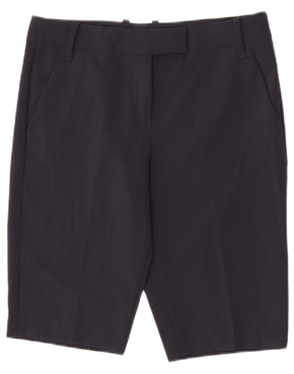 Pantalones Cortos Chinos Benetton Mujer IT 40 Small W28 Poliéster Azul Marino
